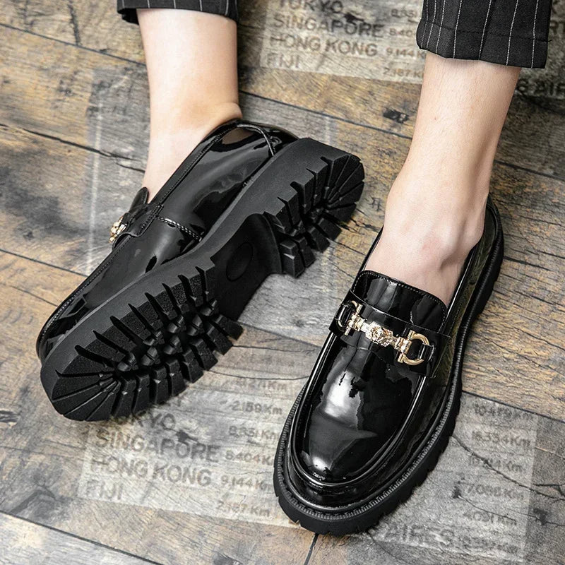 KORVÉN™ | Cavalier Gold Chain Loafers