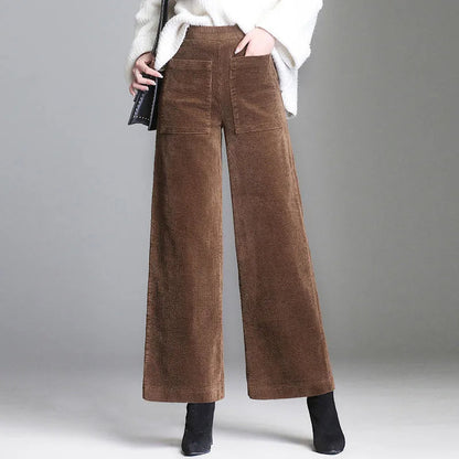 CORVELA™ | High-Waisted Corduroy Trousers